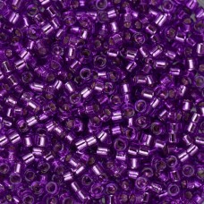 DB1345B Magenta Silver Lined-Dyed, Size 11/0 Miyuki Delica Beads, 50gm bag