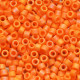 DB1593 Orange Mandarin Opaque AB Matte, Size 11/0 Miyuki Delica Beads, 50g approx.