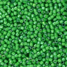 DB1787 White Lined Green AB, Size 11/0 Miyuki Delica Beads, 50 Grams