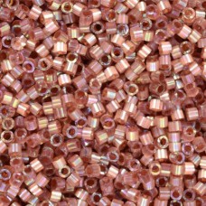DB1878B Rose Topaz Ab Silk Inside Dyed, Size 11/0 Miyuki Delica Beads, 50gm bag 