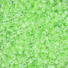 DB2040 Light Green Luminous Neon Colour, Size 11/0 Miyuki Delica Beads, 50gm bag