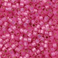 DB2174B Semi-Frosted Silver Lined Dyed Pink Parfait 11/0 Duracoat Miyuki Delica ...