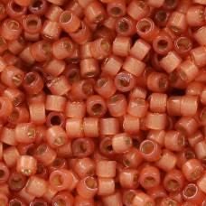 DB2178  Semi-Frosted Silver Lined Dyed Papaya 11/0 Duracoat Miyuki Delica Beads...