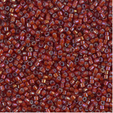 DB1781 White Lined Root Beer AB, Size 11/0 Miyuki Delica Beads, 50g Wholesale Pa...