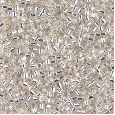 DBL0041 Crystal Silver Lined Size 8/0 Miyuki Delica Beads, Colour Code 0041, 5.2...