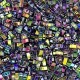 Crystal Magic Blue Half Tila Beads , colour 4572, 50gm wholesale pack