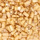 Light Caramel Opaque Ceylon, Miyuki Half Tila Beads, colour 0593, 5.2g approx