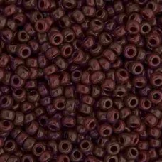 Chocolate Brown Opaque Miyuki 15/0 Seed Beads, 100g, Colour 0409