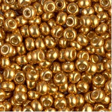 Duracoat Galvanised Yellow Gold Miyuki size 6/0 Colour 4203, 250g wholesale pack