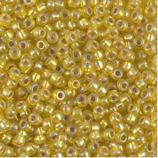 Silver Lined Yellow AB Miyuki Size 8/0 seed beads, Colour  1006, 250gm