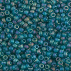Matte Transparent Teal AB  Miyuki Size 8/0 seed beads, Colour  2405FR, 250gm Who...
