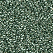 Sea Green Galvanised Duracoat Miyuki Seed Beads, Colour 4215, 100g approx.