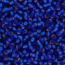 Bulk Bag Cobalt Blue Silver Lined Miyuki 15/0 Seed Beads, 100g, Colour 0020