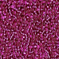 Fuchsia Transparent Silver Lined, Miyuki Size 8/0 seed beads,, Colour 1340, 22 G...