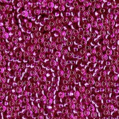 Fuchsia Transparent Silver Lined, Miyuki Size 8/0 seed beads,, Colour 1340, Bulk 250g bag