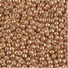 Yellow Gold Galvanized Miyuki Size 8/0 seed beads, Colour  1053, 250gm