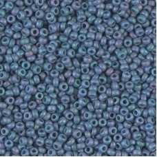 Matted Metallic Steel Blue Luster Miyuki 8/0 Seed Beads, 250g, Colour 2030