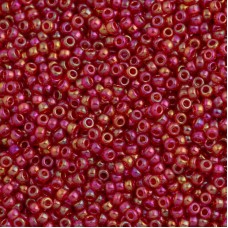 Red AB Transparent Miyuki 15/0 Seed Beads, 100g approx. , Colour 254