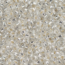 Crystal Silver Lined Miyuki Size 15 Seed Beads, Colour 0001, 100 Grams