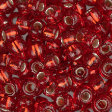 Flame Red Silver Lined 0010, Miyuki Size 15/0 Seed Beads, 100 Grams