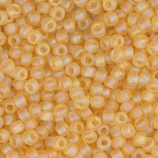 Miyuki Size 8 Seed Beads, Light Topaz Transparent Matte AB, Colour 0132FR, 22 Gr...