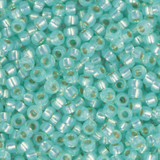 Aqua Green Silver Lined Opal Dyed Alabaster Miyuki 8/0 Seed Beads, 250g, Colour ...