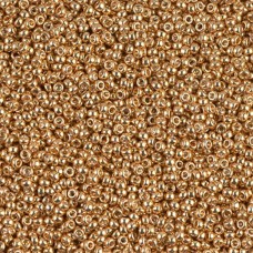Galvanized Yellow Gold Miyuki 11/0 Seed Beads, 250g, Colour 1053