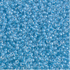 Sky Blue Lined Crystal Miyuki 11/0 seed beads, colour 0221. 250g Wholesale pack