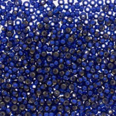 Dyed Navy Blue Silver Lined Duracoat Miyuki Seed Beads, Colour 4281, 100g approx...