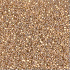 24kt Yellow Gold Lined Opal Miyuki 15/0 seed beads, colour 0196,25g Wholesale Pa...
