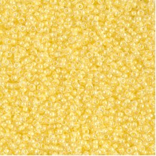 Yellow Lined Crystal Miyuki 15/0 seed beads, colour 0201, 100g Wholesale Pack