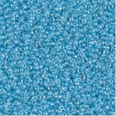 Aqua Lined Crystal AB Miyuki 15/0 seed beads, colour 0278, 100g Wholesale Pack