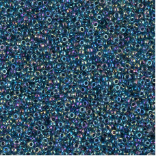 Blue Lined Aqua AB Miyuki 15/0 seed beads, colour 0339, 100g Wholesale Pack