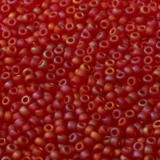 Light Red Matte AB Miyuki 15/0 Seed Beads, 100g approx. , Colour 140FR