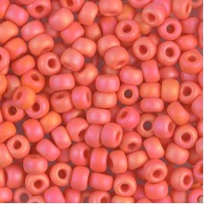 Matte Orange Opaque AB finish Miyuki size 6/0 Colour  0406FR, wholesale pack of ...