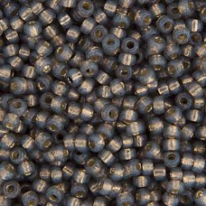 Dark Gray Silver Lined Dyed Alabaster Miyuki 6/0 Seed Beads, 250g, Colour 0650