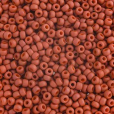 Matte Opaque Terra Cotta Miyuki 6/0 Seed Beads, 250g, Colour 1236