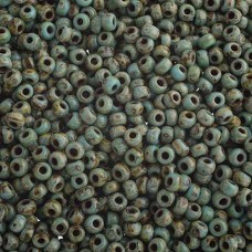 Opaque Turquoise Blue Picasso Miyuki 6/0 Seed Beads, 250g, Colour 4514