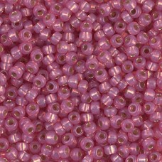 Dark Rose S/L Dyed Alabaster Miyuki Size 8/0 seed beads, Approx 22 Grams Colour ...