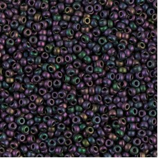 Matte Metallic Magenta Green Iris Miyuki 8/0 Seed Beads, Colour 2062, Bulk 250g ...