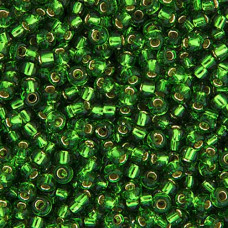 Green Silver Lined Miyuki 8/0 Seed Beads, 250g, Colour 0016