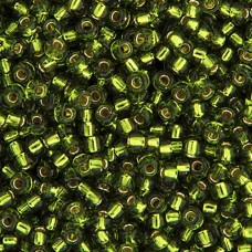 Miyuki Size 8 Seed Beads, Olive Silver Lined, Colour 0026, 22 Grams