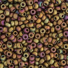 Matte Metallic Khaki Iris Miyuki Size 8/0 seed beads, Colour  2035,  250g