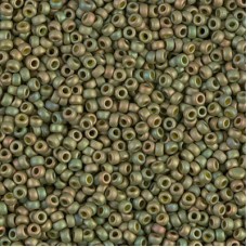Matte Opaque Light Olive Luster Miyuki Size 8/0 seed beads, Colour 2033, 250gm W...