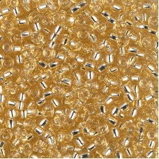 Light Gold Silver Lined Miyuki Size 8/0 seed beads, Colour  0002, 250gm Wholesal...