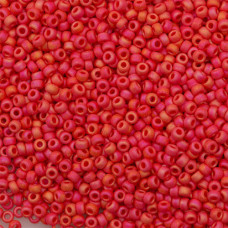 Opaque Red AB Miyuki Size 8/0 seed beads, Colour 0407FR, 250g