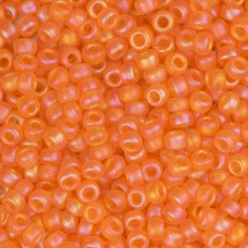 Orange Transparent AB Matte, Miyuki 8/0 Seed Beads, Colour 0138FR, 22 Grams