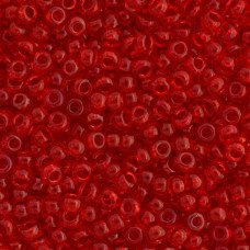 Transparent Red Luster, Miyuki 11/0 Seed Beads, Colour 0166, 250 Grams