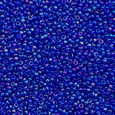 Transparent Cobalt AB, Miyuki 15/0 Seed Beads, Colour 0177, 100g approx. Transparent Cobalt AB, Miyuki 15/0 Seed Beads, Colour 0177, 100g approx.