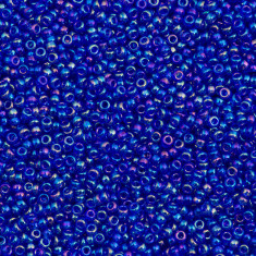 Transparent Cobalt AB, Miyuki 15/0 Seed Beads, Colour 0177, 100g approx. Transparent Cobalt AB, Miyuki 15/0 Seed Beads, Colour 0177, 100g approx.